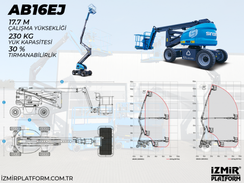 Akl Eklemli Manlift Platform 18 Metrelik